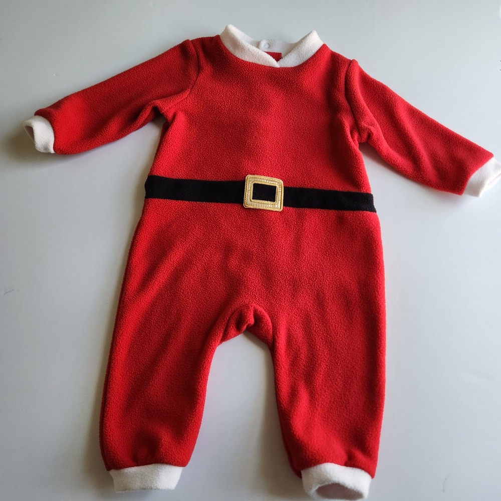 Baby Santa Claus Fleece Romper Costume size 3-6M